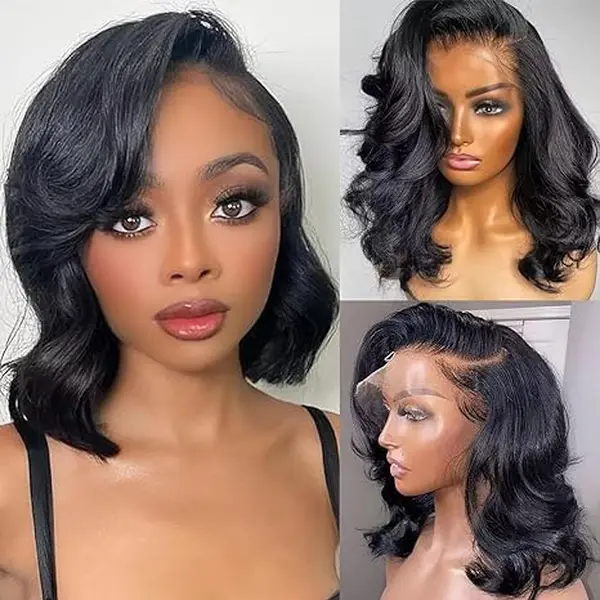 Short Bob Wig - Human Hair Straight Cut for Stylish Versatile Hairstyles Natural Look Easy to Style