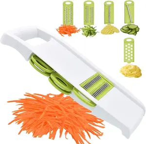 12-in-1 Mandoline Slicer – Multi-Blade Vegetable Cutter, Potato Slicer & Julienne Shredder for Fruits & Veggies (Green)