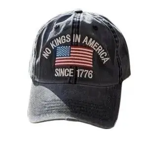 No kings in America Embroidered Hat, Foxtrot Delta Tango Baseball Cap Embroidered Cotton Adjustable Dad Hat