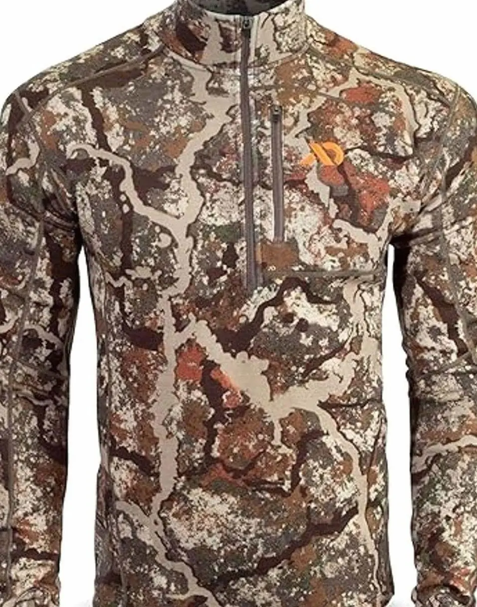 Men's Furnace Quarter Zip - Merino Camo Hunting Long Sleeve, Insulated Midlayer, Hunting Gear For Men 1 00W