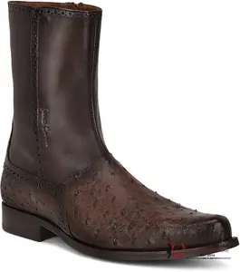 FRANCO CUADRA BOTA AVESTRUZ CMP TABACO TERNERA INCA DARK BROWN FC654