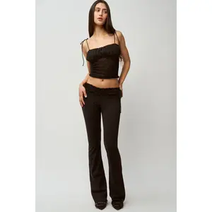 Ruched Chiffon Knit Tank