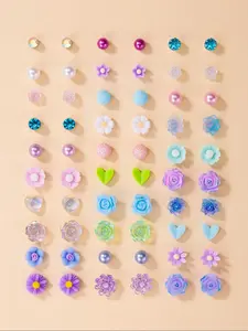 Cute Colorful Resin Earrings Set, Fashion Jewelry for Party, Daily Clothing Decor, Trendy All-match & Exquisite Jewelry for Birthday Gift