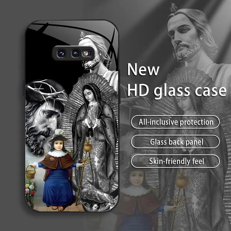 Suitable for [Galaxy S10e] Jesus New stylish high quality glass protective case affordable anti-drop anti-fingerprint-888