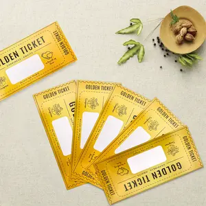 5/10 Gold Voucher Scratch Cards, Surprise Reveal Cards, Ideal Birthday Cards, Gold Gift Display with Envelope, Movie Tickets, and Personalized Gift Sets with Special Messages, Scratch Off Cards | Elegant Gold Design