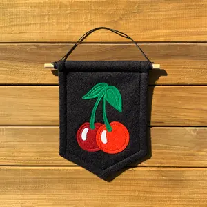 Cherries Mini Felt Handmade Banner