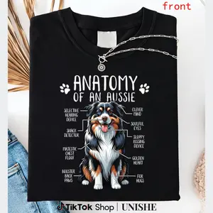 100% Cotton Funny Aussie Dog Tee – Australian Shepherd Lover Shirt for Adults