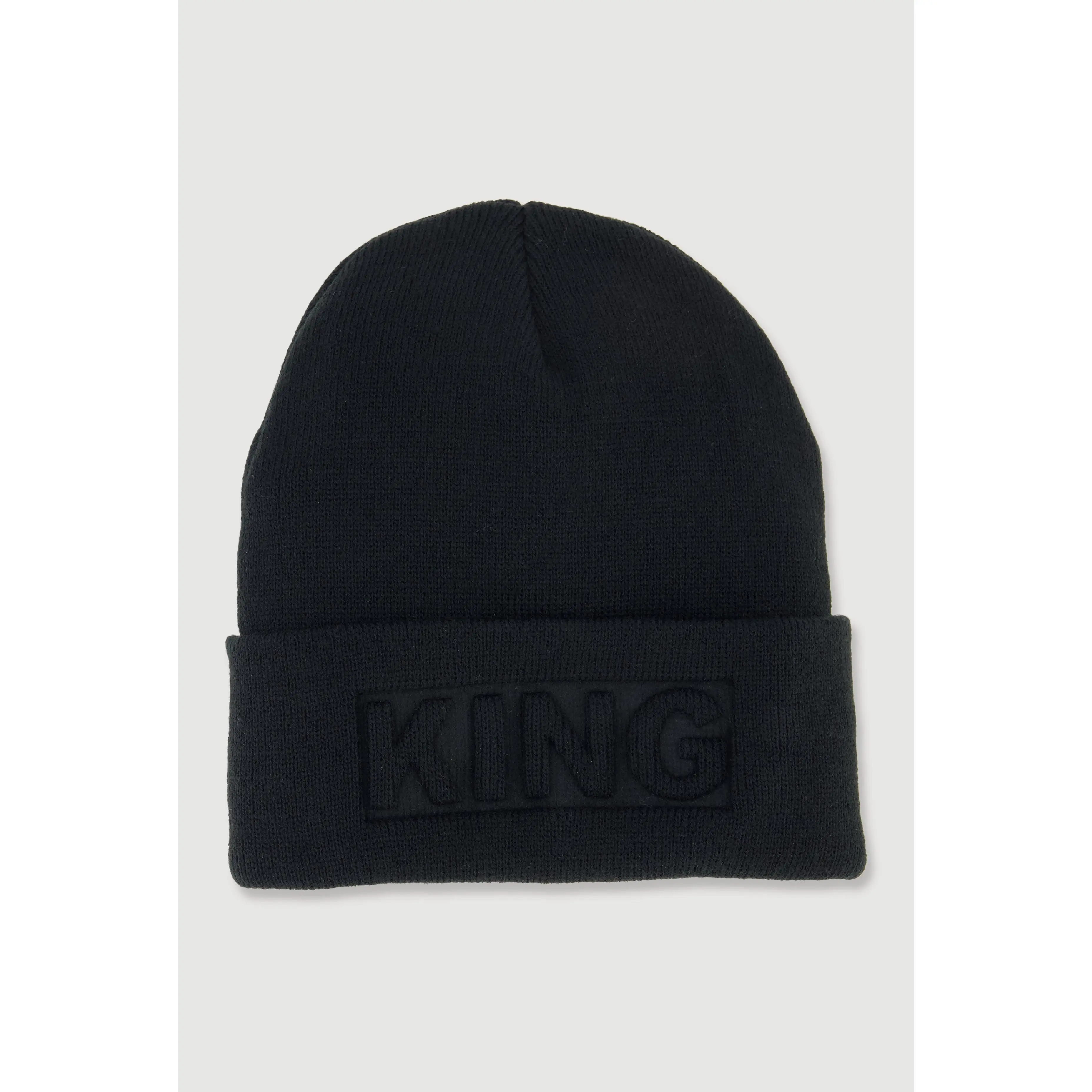 King Embossed Cuff Beanie