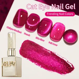 1PC 15ML Nail Art New Product Super Bright Dragon Fruit Color Cat's Eye Nail Polish Glue Fashionable and Versatile LED Magnetic Cat's Eye Gel Bright Cat's Eye Shiny Gloss For Nail DIY Women's Salon Manicure Cutics Cosmetic