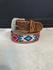 RHC-2020 2 Inch Beaded Belt with Decorative Buckle and Multiple Color Options