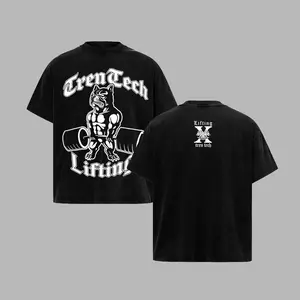 [GoldenIron] Tren Tech Lifting Club Bodybuilding Unisex T-Shirt, 100% Heavy Cotton Workout Tee, Men's Sport Outfit, Gym Men's T-shirt - Tank Top, Muscle Training Shirt, Gift for man