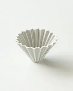 Origami Dripper S - Premium Porcelain Coffee Dripper, 20-Ribbed Structure, Compact Japanese Pour Over, Dishwasher-Safe, Travel-Ready (Choose Color)