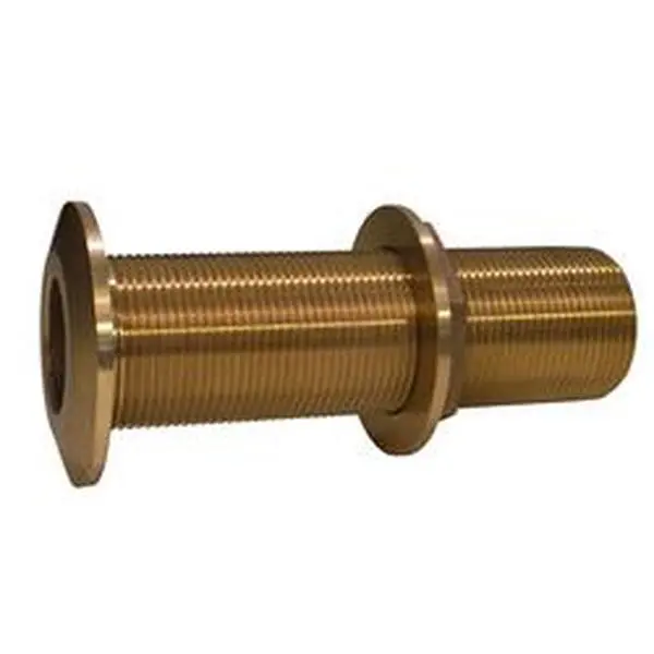 Groco THXL-1250-W 1.25 Inches C83600 Bronze Extra Length Imperial Thru-Hull Fitting with MNPT-NPSM Nut, Pipes & Fittings Accessories