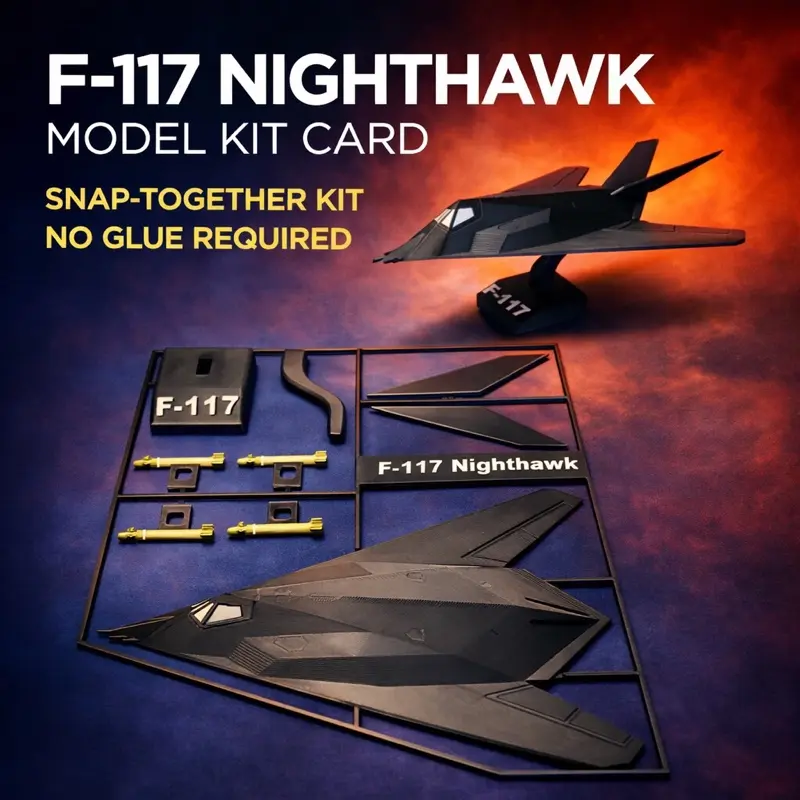 F-117 Nighthawk Model Kit Card
