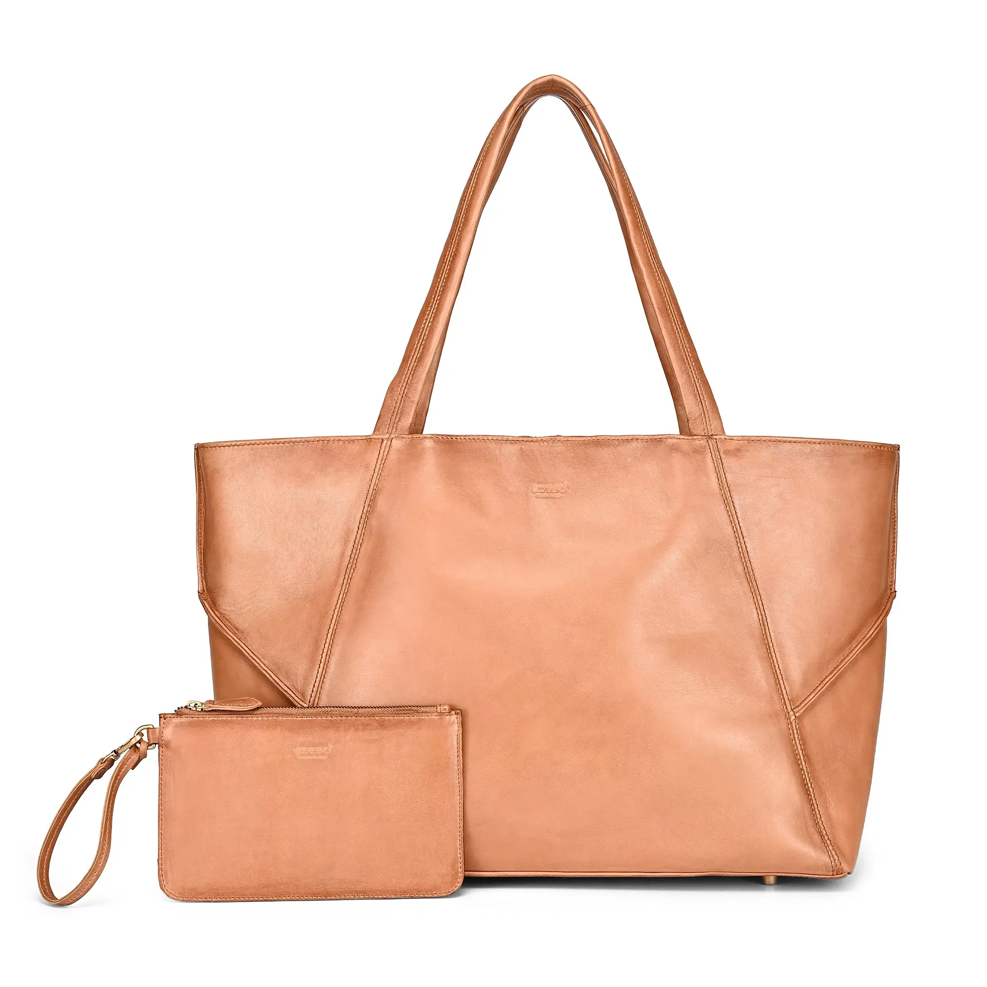Wishbone Oversized Leather Carryall Tote