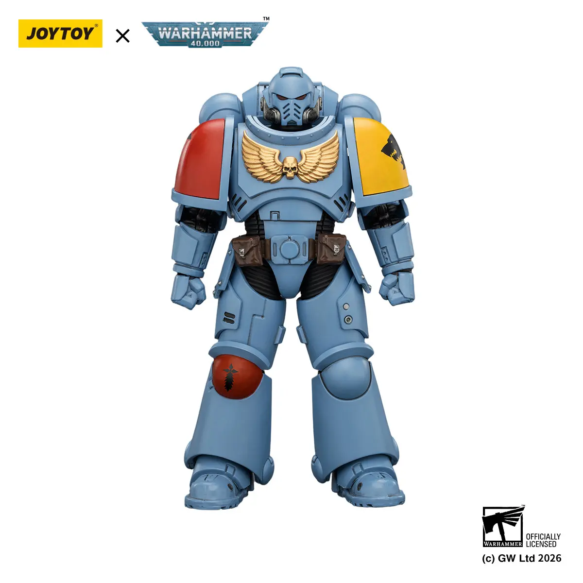 JOYTOY Warhammer 40,000 1/18 Scale Space Wolves Intercessor Action Figure, with Bolt Rifle, Bolt Pistol, Chainsword, Detailed Craftsmanship, Figurines Collectibles, JT03851