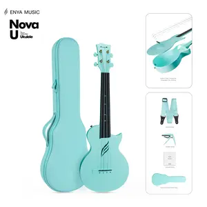 【Enya Nova U Ukulele】Carbon Fiber Concert Ukulele 23" -Waterproof Travel Ukulele with Case, Strap & Capo - All Weather Performance for Beginners & Travelers  Christmas Gift, TikTokShopHolidayHaul