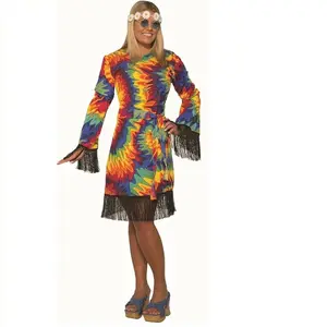 Hippie - Tie-Dye - Rainbow - 1960's - 1970's - Costume - Women - Plus Size