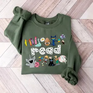 Read Children's Books Teacher Sweatshirt T-Shirt Hoodie, Teacher Life Shirt, Teacher Shirt, Kindergarten Shirt, Gift For Teacher, Read Book Shirt