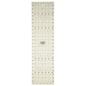 Quilters Select 6.5"x24" Quilting Ruler - Non-Slip 24 inches Sewing Ruler with Dual-Numbered Markings, Exact Perimeter Measurements, Grid System for Sewing Projects, Rotary Cutters (QS-RUL6.5x24)