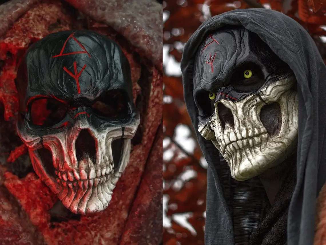 Own the Battlefield This Halloween! – 3D Realistic Skull Face Mask, Tactical-Style Latex Headpiece for Parties, Cosplay & Cold Weather