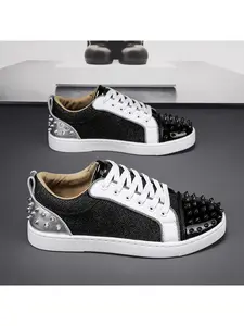 Men's Casual Shoes Suitable for Daily Wear, Stylish Rivet Design, Fashionable Men's Sneakers, Perfect for Everyday Use