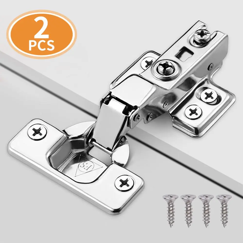 Universal Cabinet Door Hinge, Thickened Stainless Steel Heavy Duty Cabinet Hinge, Cabinet Hinge for Home, Hardware, Screws, Hinges For Cabinet Doors