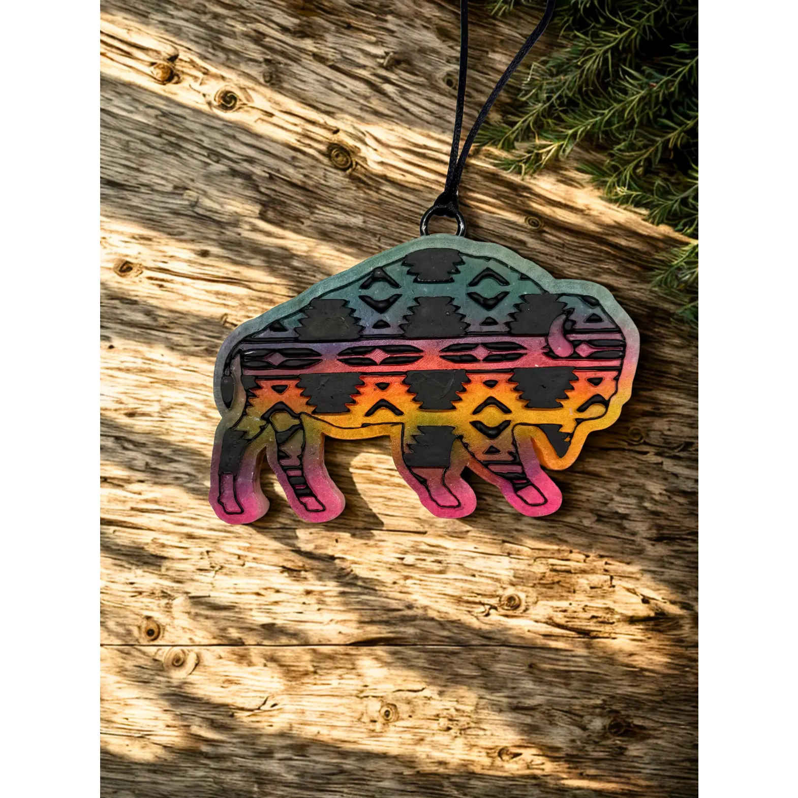 Sunset Stampede Aztec Buffalo Freshie