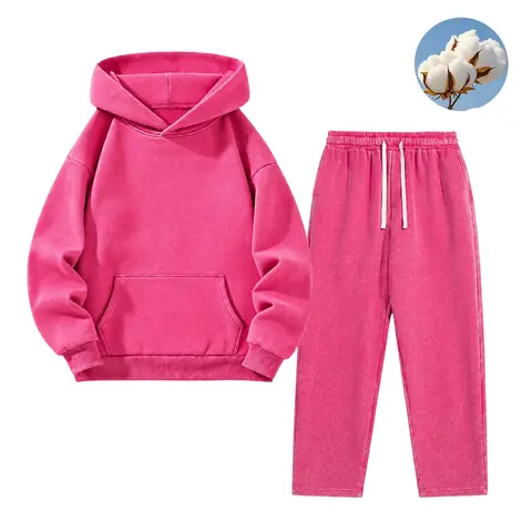 Men’s acid wash/wash fleece hooded sweatshirt and long pants set, a fall/winter essential, soft, warm, and comfortable, suitable for women too, a great back-to-school gift.