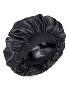 Silk Bonnet Sleeping Bonnet for Men Women Double Layer Hair Bonnet Sleep Cap with Adjustable Elastic Band Large Hair Wrap for Curly Hair Adjustable Satin Bonnet