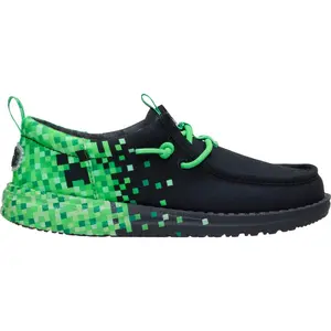 Minecraft X HEYDUDE Wally Funk Youth Creeper - Comfortable Slip on Shoes Minecraft X HEYDUDE Wally Funk Youth Creeper - Comfortable Slip on Shoes