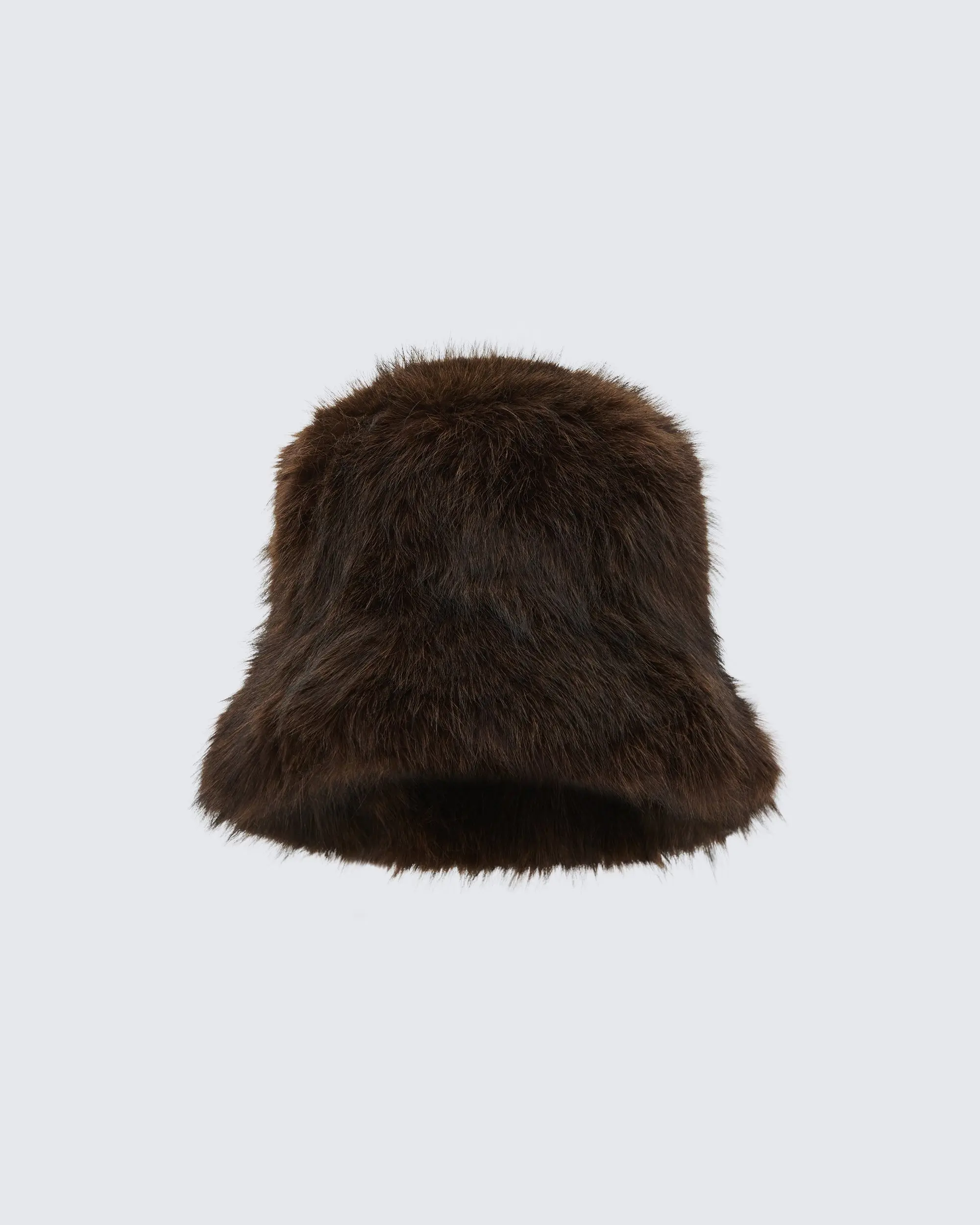 Pamela Brown Faux Fur Oversized Bucket Hat