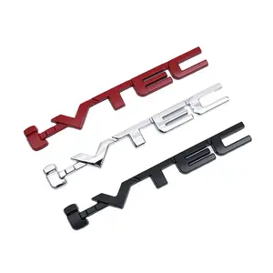 New 2026 3D IVTEC Logo Metal Emblem Badge Decals Car Sticker for Honda City cb400 i-VTEC vfr800 Civic Accord Odyssey Spirior CRV SUV car decor accessories