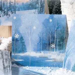 Winter Theme Stickers Pack, Sticker Packs, Creative DIY Journal Decoration, Snow Effect Scrapbook Supplies, Perfect for Card Making & Photo Frames