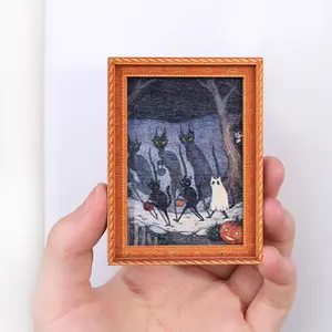 1PC Funny Cat Refrigerator Decorating Magnet, Mini Photo Frame Fridge Magnet, Fun Kitchen Accessory, Perfect Gift Idea for Home Decor