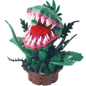 Piranha Plant Cannibal Flowers Model Building Set Compatible with lego Size,Greactive Horrous Shop of Monster Cannibal Flower Architecture Decoration,A for 6+ Boys or Girls,343pcs