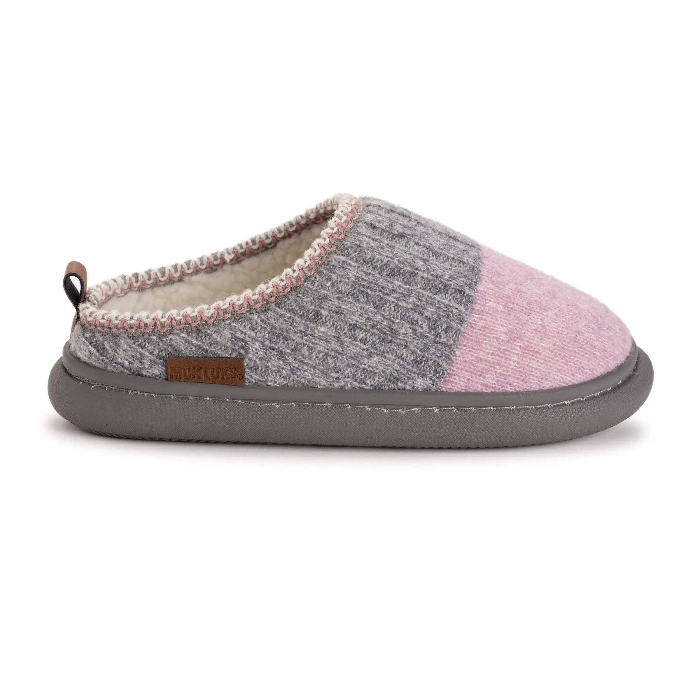 Muk Luks Women's Rye Fur Clog Slide Slippers - Slip-On Foam Cushioned Footwear, Bubble TPR Construction, Ideal for Indoor Use (Sizes 7-8, 9-10)