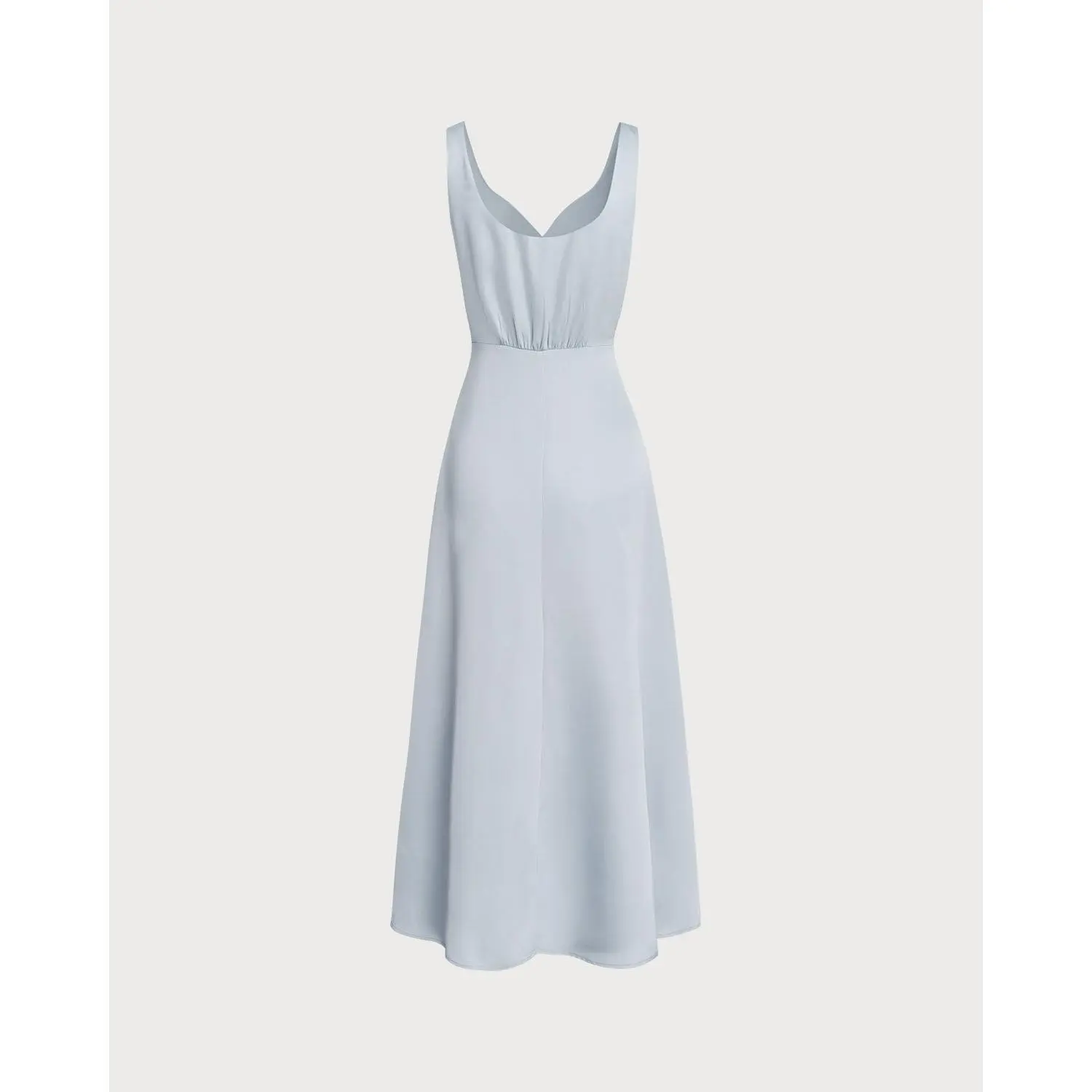 RIHOAS Women's Solid Grey Polyester Waisted Sleeveless Button A-Line Casual  Maxi Dress for Ladies, Casual Wear with Polyester Fabric - TikTok Shop