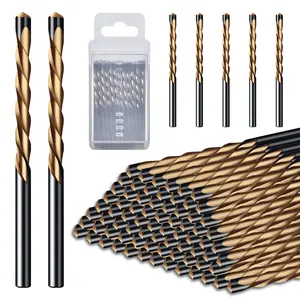 50 count 5/32 Inch Spiral Drywall Router Bits Set -Brocas para Drywall High Speed Steel Drywall  Bit Kit with Guide Point for Drywall Cutout Tool