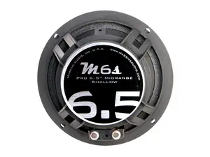 Massive Audio M6S Pro 6.5" 130 Watt 4 Ohm Mid-Range Shallow Mount Speaker with Cast Aluminum Basket & Neodymium Magnet Smartphone
