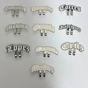 Last Name Hat Metallic Clips