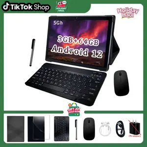 10.1-inch tablet computer, 9-in-1 Accessories Kit, Android 12 system, expandable 1TB, supports 5G wireless network, smooth internet access, sensitive touch screen, office specific, home use, sturdy and drop resistant, perfect experience, no adapter