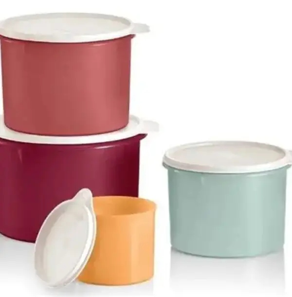 Tupperware 4-Pc Stacking Canisters, Kitchen Storage Containers for Kitchen Utensils