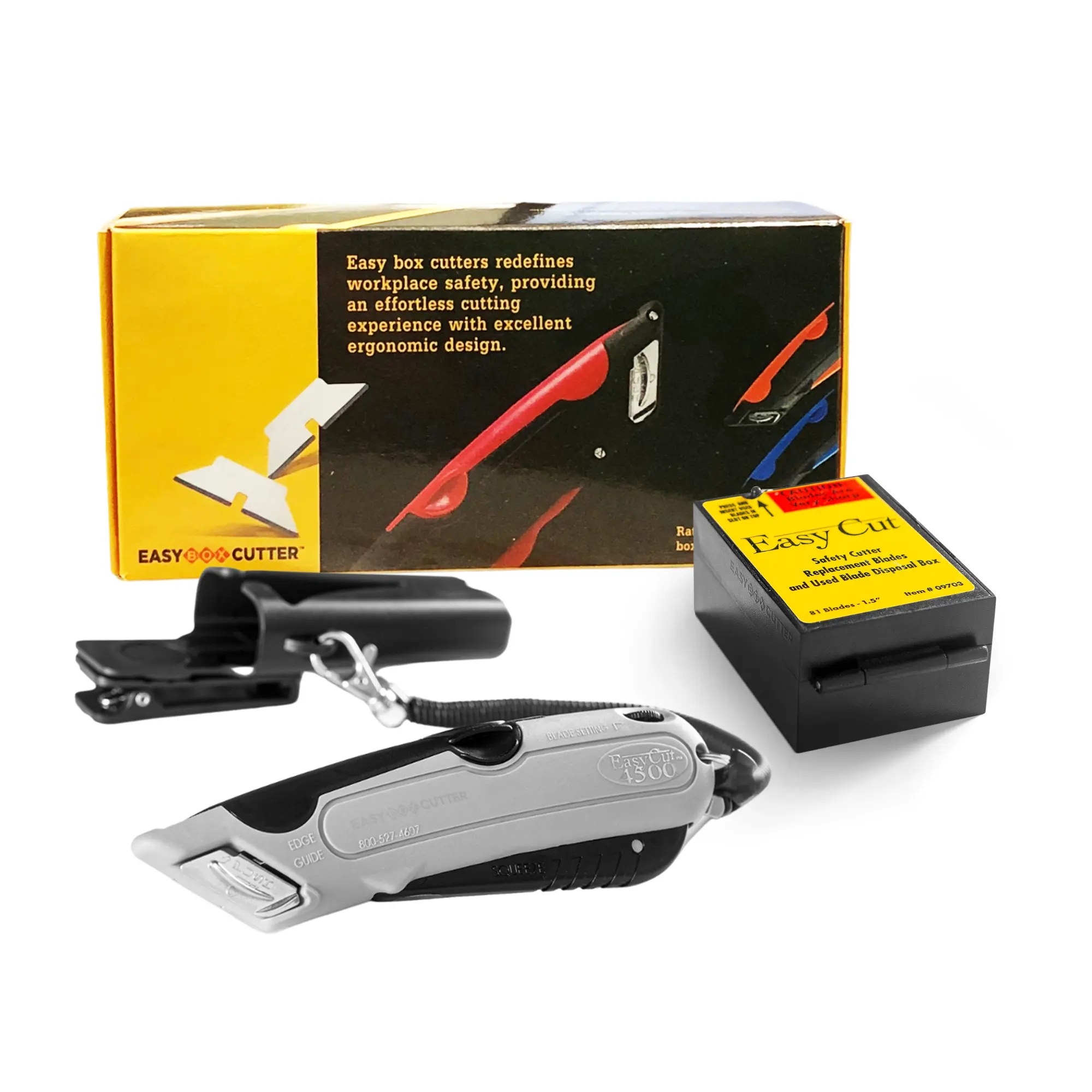 Easy Cut 4500 Grey Safety Cutter + 81 Blades | Home & Office Use