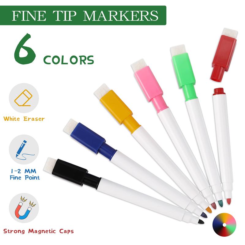 Magnetic Reusable Fridge Calendar Whiteboard 15x11 Inch Monthly Organizer with 6 Markers & Today List for Family Planning