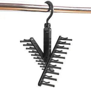 1PC Rotating 20 Bow Tie Storage Rack Adjustable Silk Belt Organizer Scarf Tie Hangers Artifact Cabinet Household