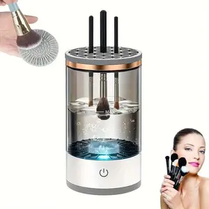 USB/battery Powered Makeup Brush Cleaner Machine, Brush Cleanser, Electric Rotating Cleaning Tool, Holds Multiple Brushes, Perfect Gift for Women