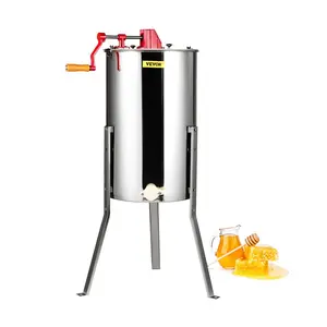 VEVOR Manual Honey Extractor with 3 Frames and Stainless Steel Beekeeping Equipment