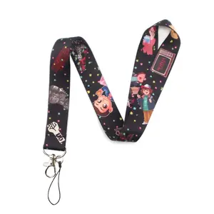 Anime Source Stranger Things Riverdale Horror TV Series Black Lanyard Keychain ID Badge Holder