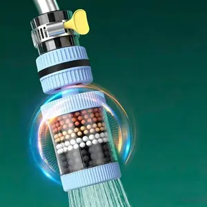 Portable Faucet Water Filter for Outdoor Use, Filtration Tap Purifier, Removes Chlorine & Impurities, Ideal for Camping, Hiking & RV